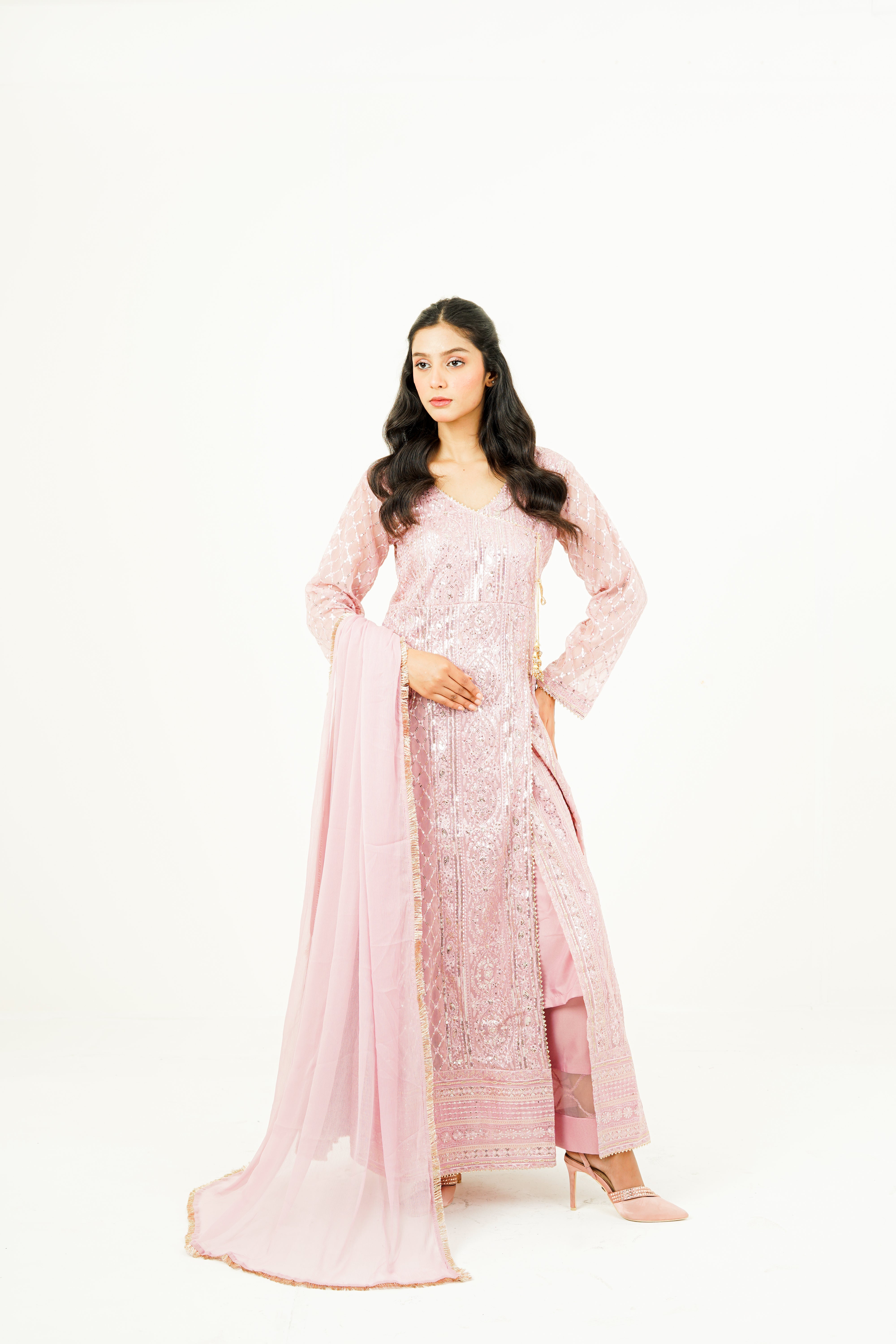 ZEHRA | EMBROIDERED CHIFFON SUIT