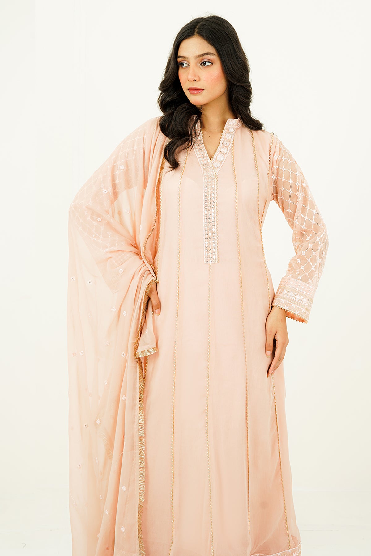 RIVAH | EMBROIDERED CHIFFON SUIT
