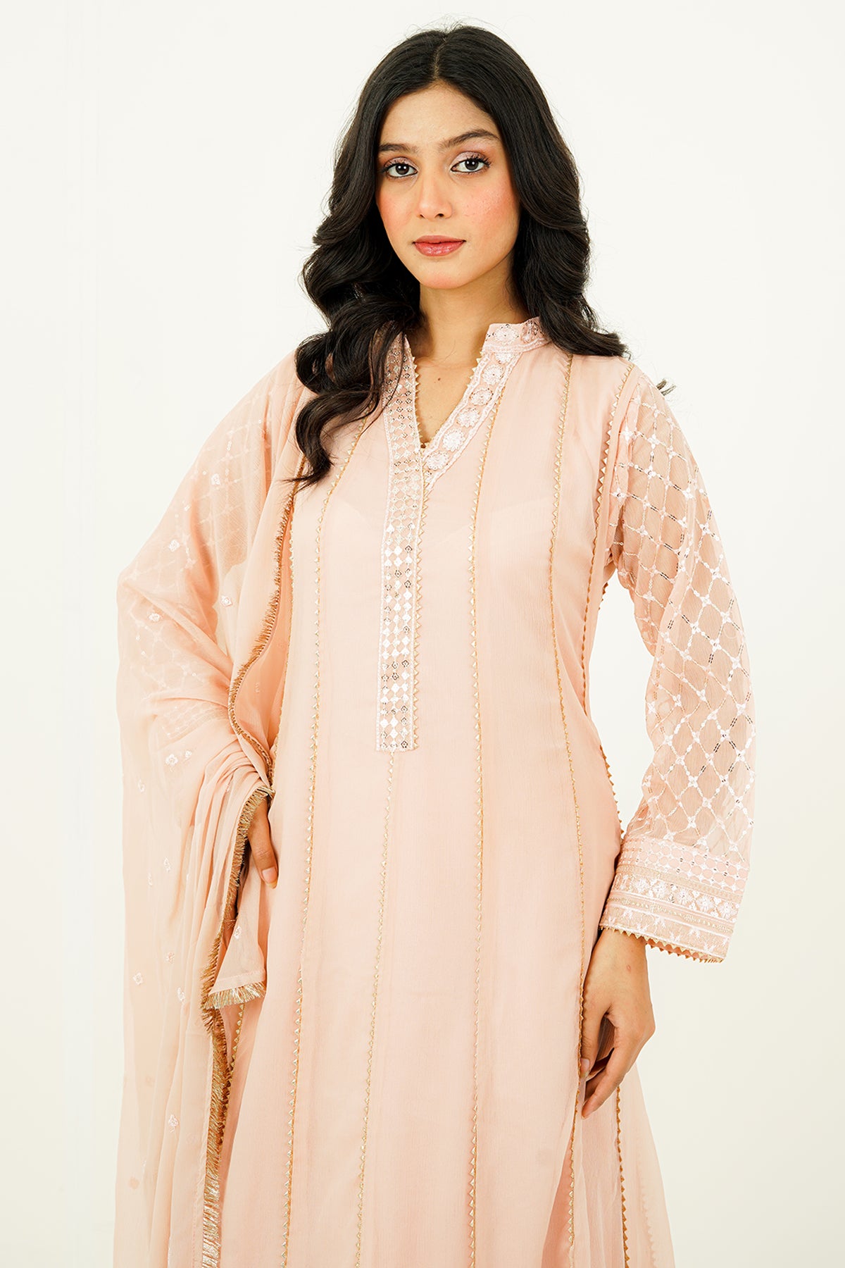 RIVAH | EMBROIDERED CHIFFON SUIT
