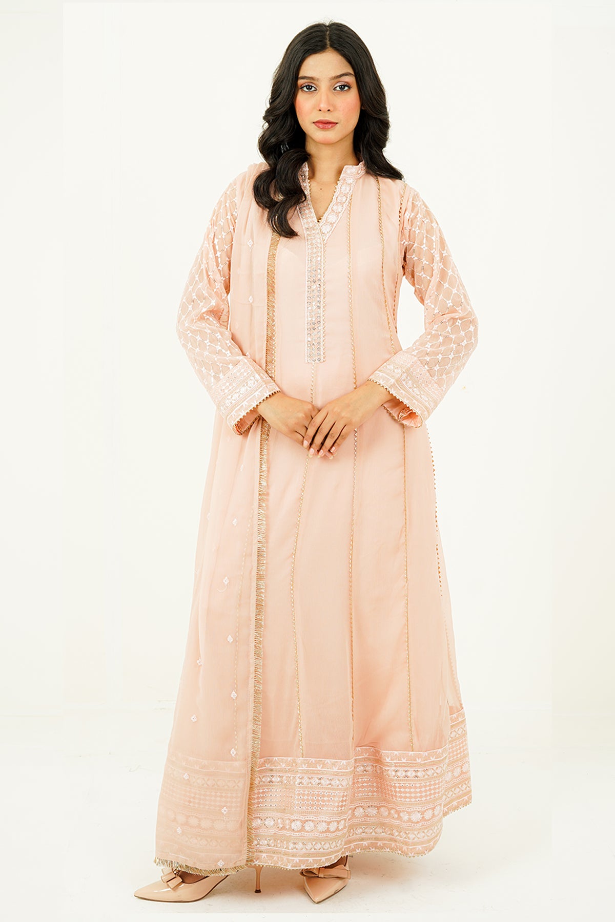 RIVAH | EMBROIDERED CHIFFON SUIT