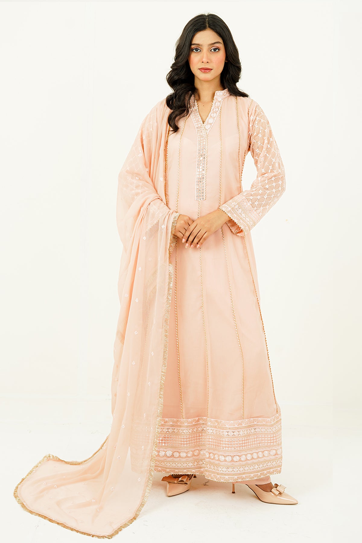 RIVAH | EMBROIDERED CHIFFON SUIT