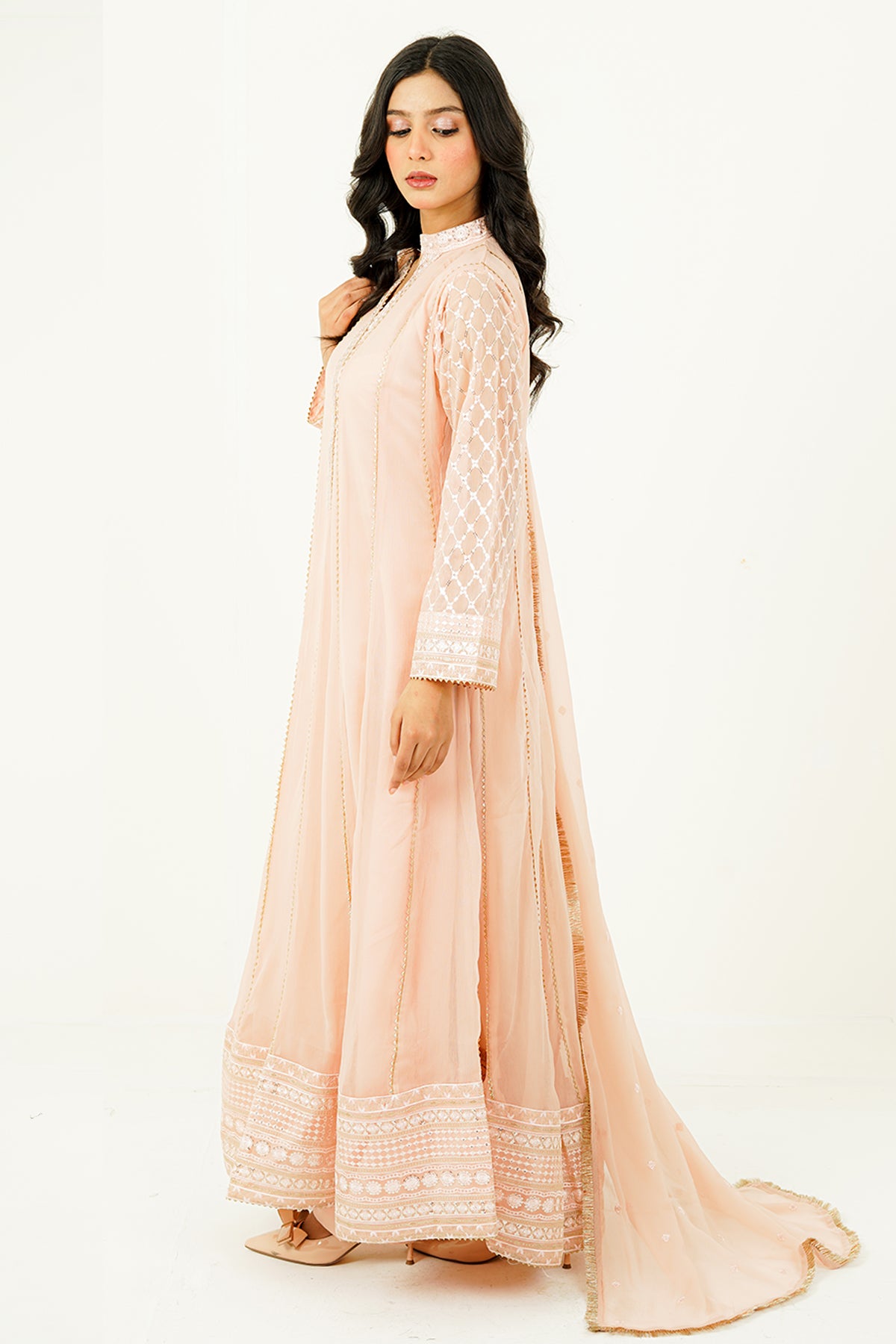 RIVAH | EMBROIDERED CHIFFON SUIT