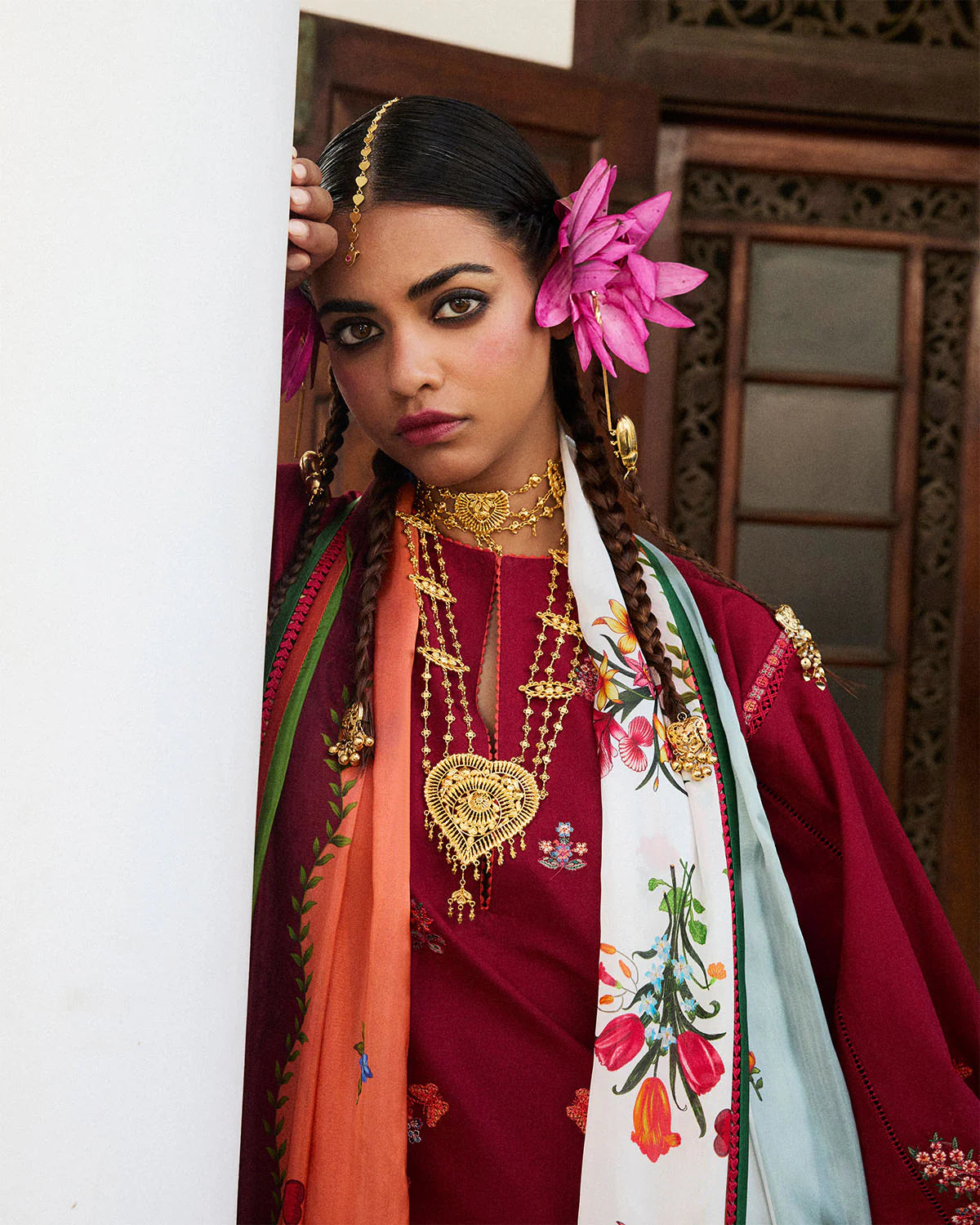 JUGNU | 3 PIECE | EMBROIDERED COTTON SUIT | KUNAR