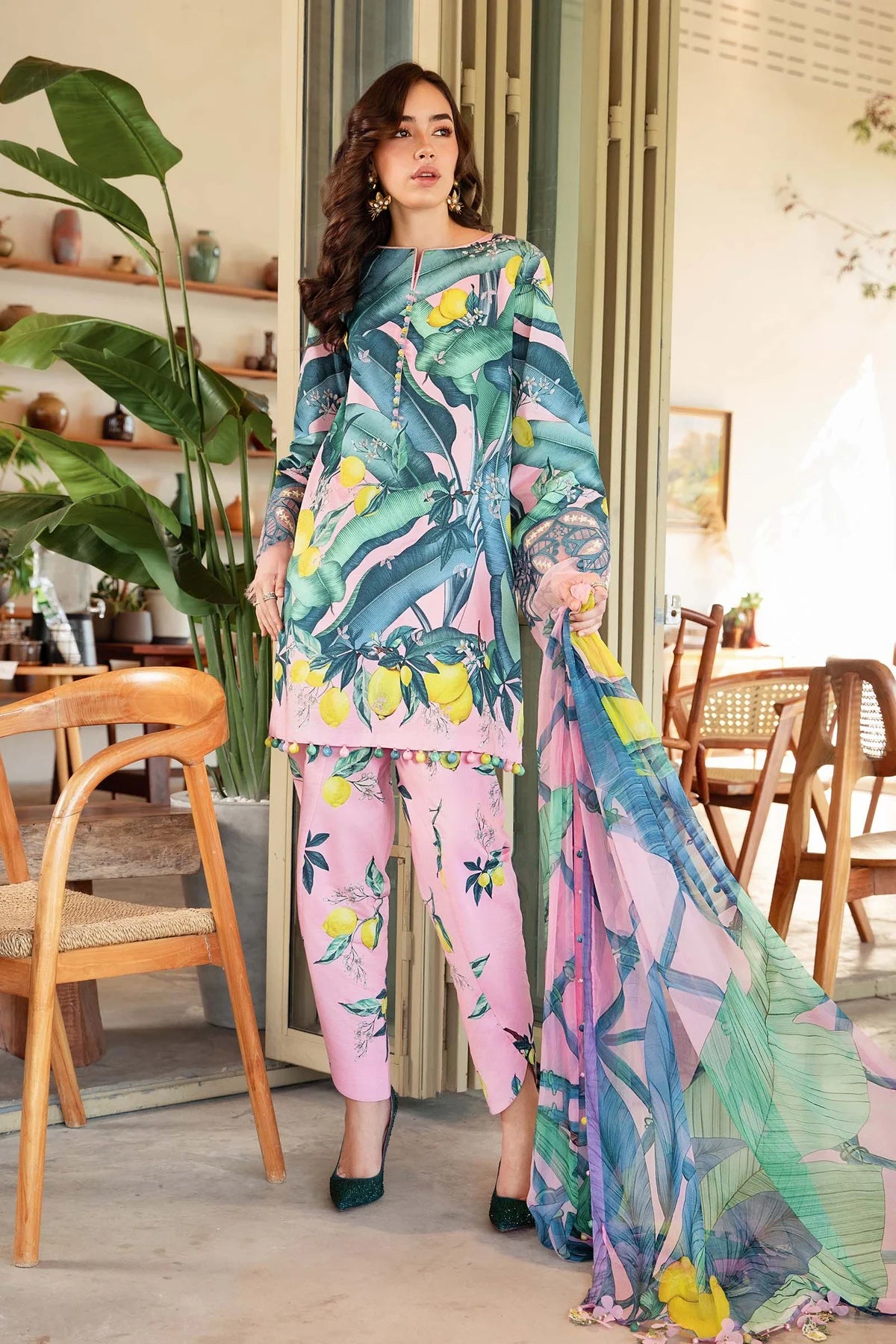 M.PRINTS | 3 PIECE | PRINTED LAWN SUIT | MPT-2503-B