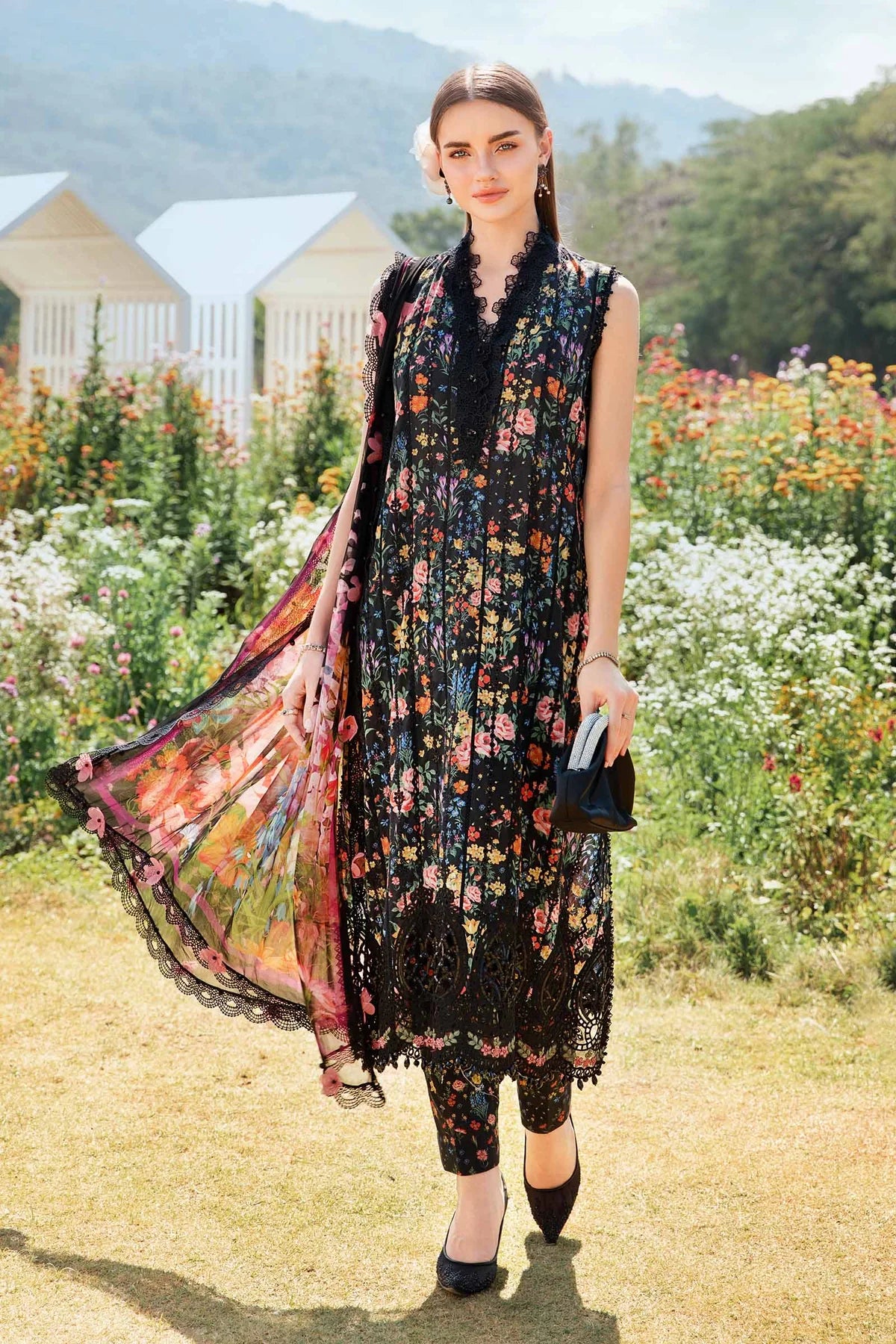 M.PRINTS | 3 PIECE | PRINTED LAWN SUIT | MPT-2507-B