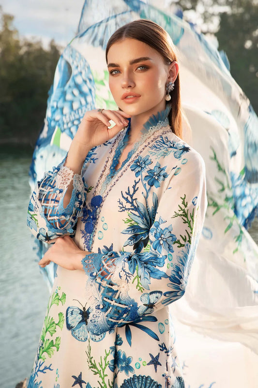 M.PRINTS | 3 PIECE | PRINTED LAWN SUIT | MPT-2510-B