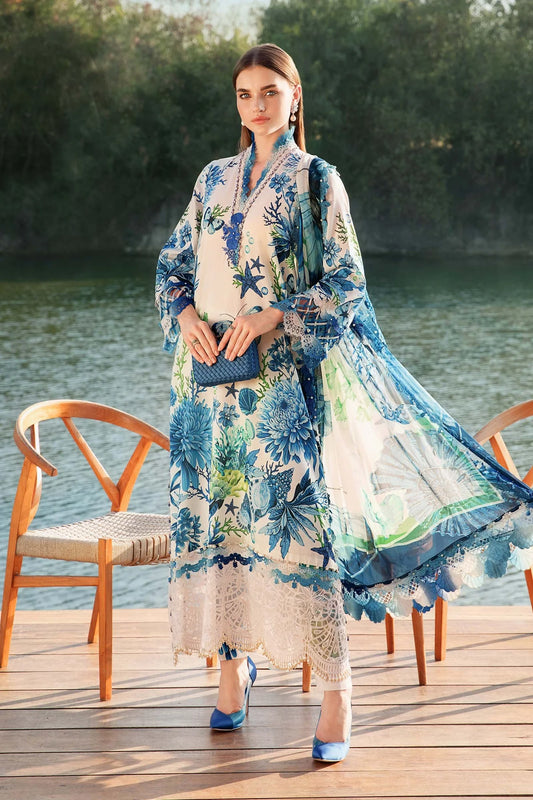 M.PRINTS | 3 PIECE | PRINTED LAWN SUIT | MPT-2510-B