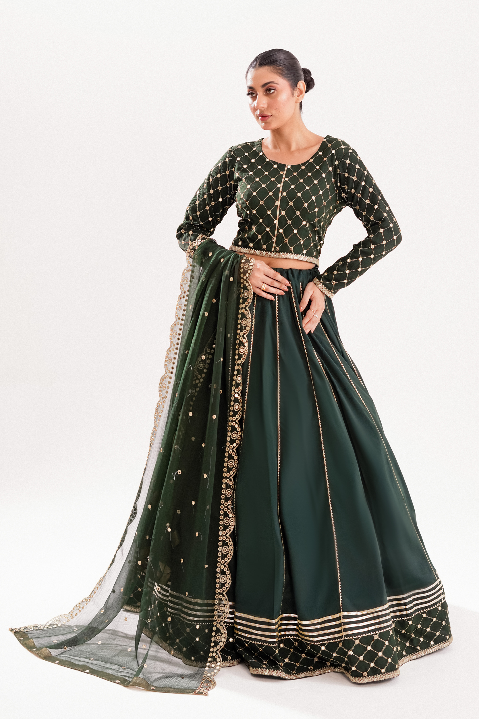 NOOR-E-ZEBA | 3 PIECE | CHIFFON LEHENGA