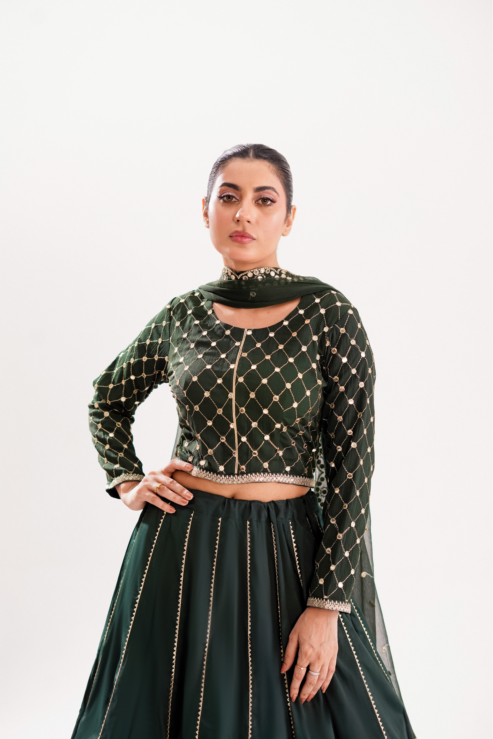 NOOR-E-ZEBA | 3 PIECE | CHIFFON LEHENGA