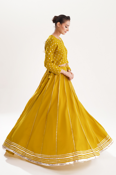 NOOR-E-ZEBA | 3 PIECE | CHIFFON LEHENGA
