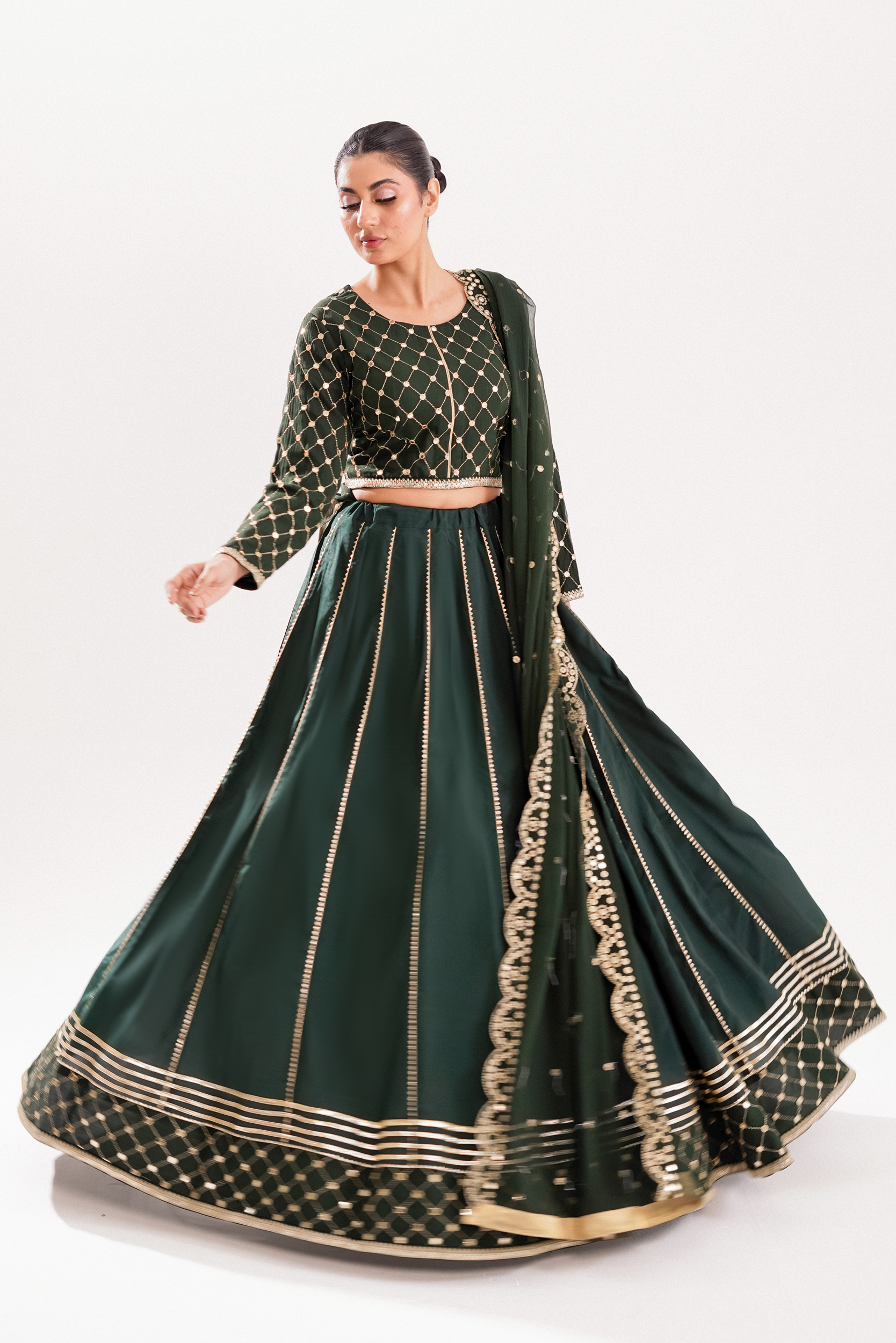 NOOR-E-ZEBA | 3 PIECE | CHIFFON LEHENGA