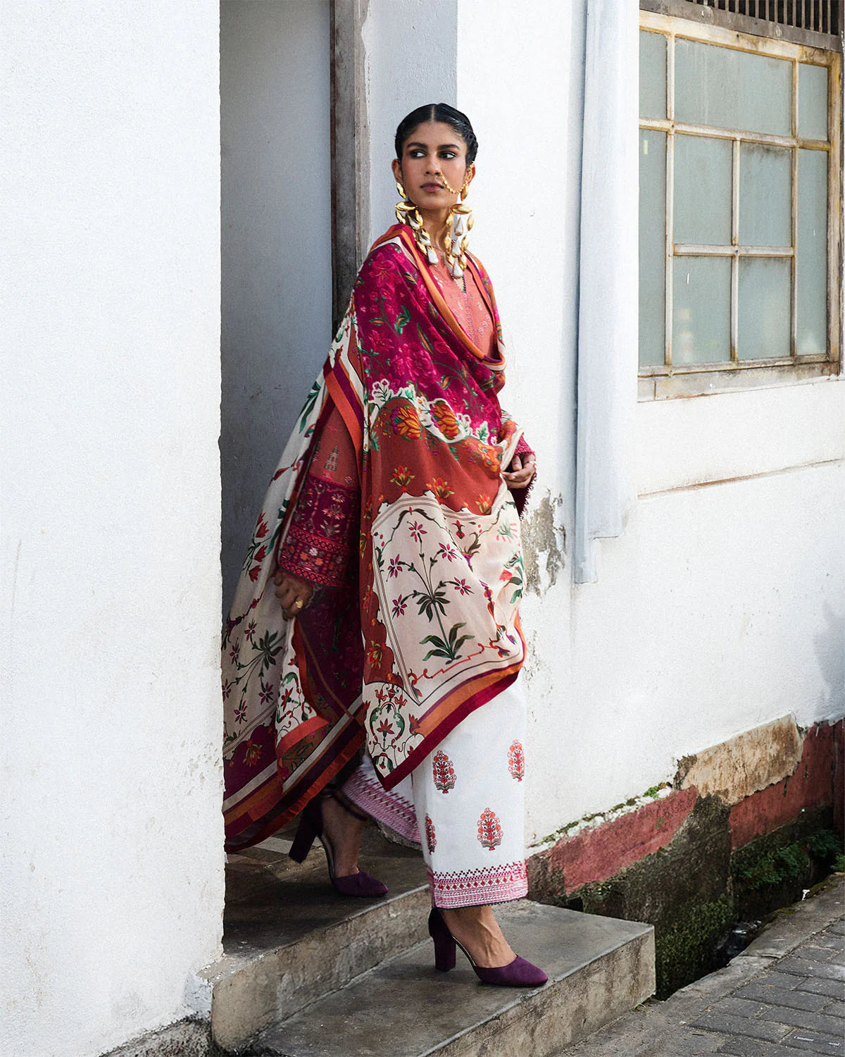 JUGNU | 3 PIECE | EMBROIDERED COTTON SUIT | PANJNAD