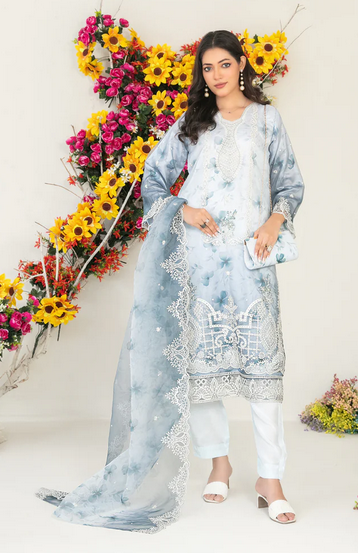 3 PIECE | GULYAZ | ORGANZA SUIT