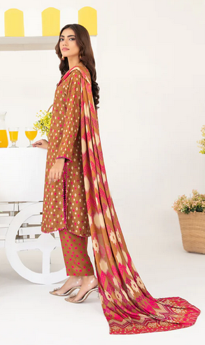 ZURINA | 3 PIECE | LEATHER PEACH SUIT