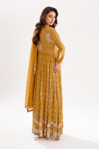 ZARIYA | 3 PIECE | EMBELLISHED CHIFFON DRESS