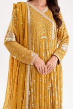 ZARIYA | 3 PIECE | EMBELLISHED CHIFFON DRESS