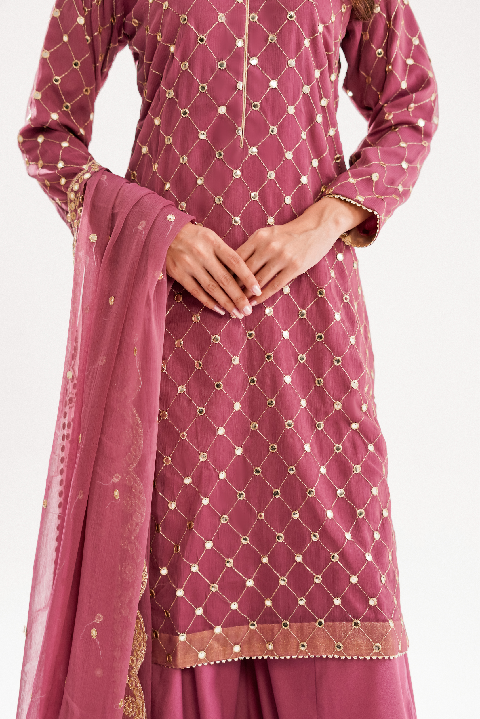 ZARMINA | 3 PIECE | CHIFFON SHARARA SUIT