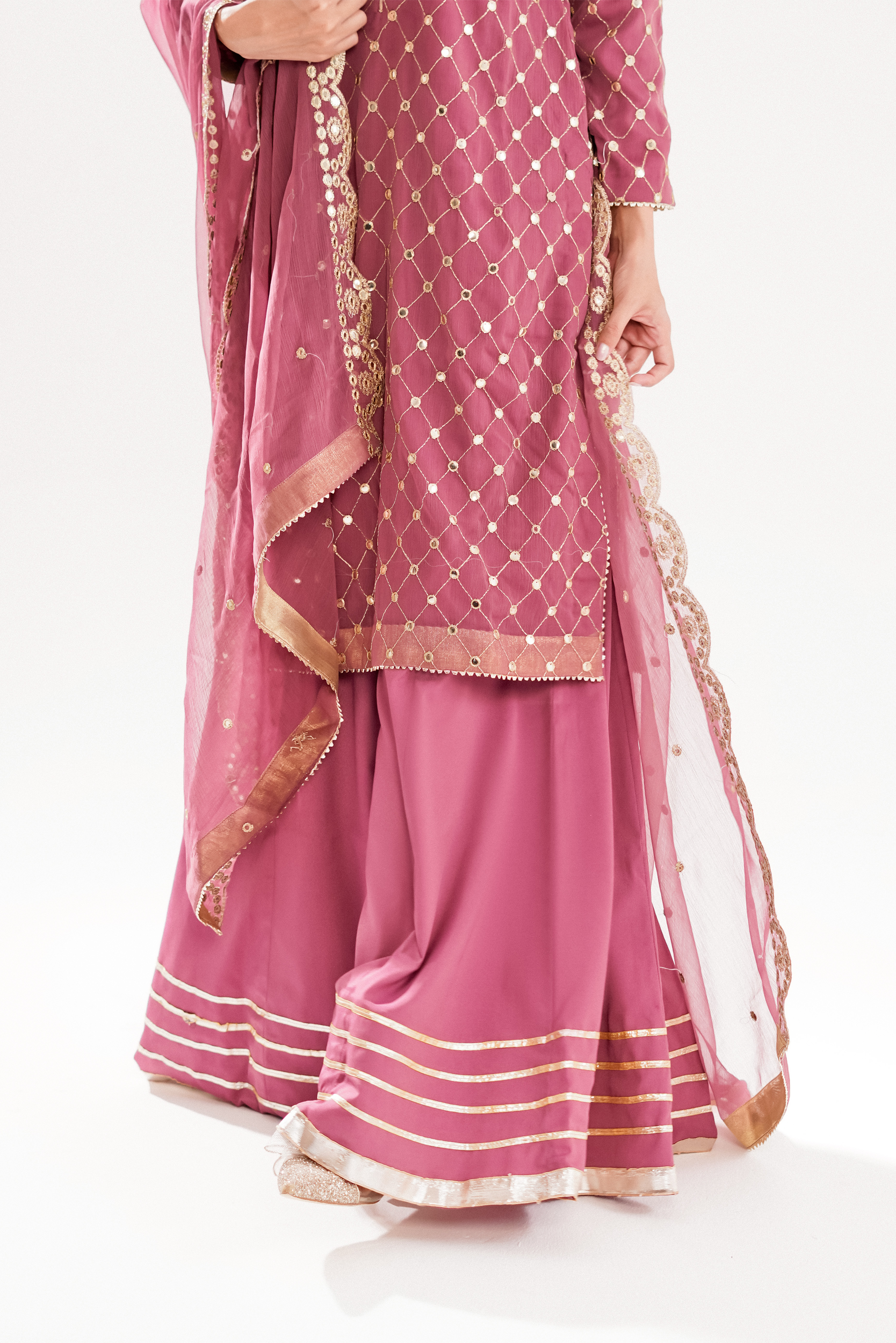 ZARMINA | 3 PIECE | CHIFFON SHARARA SUIT