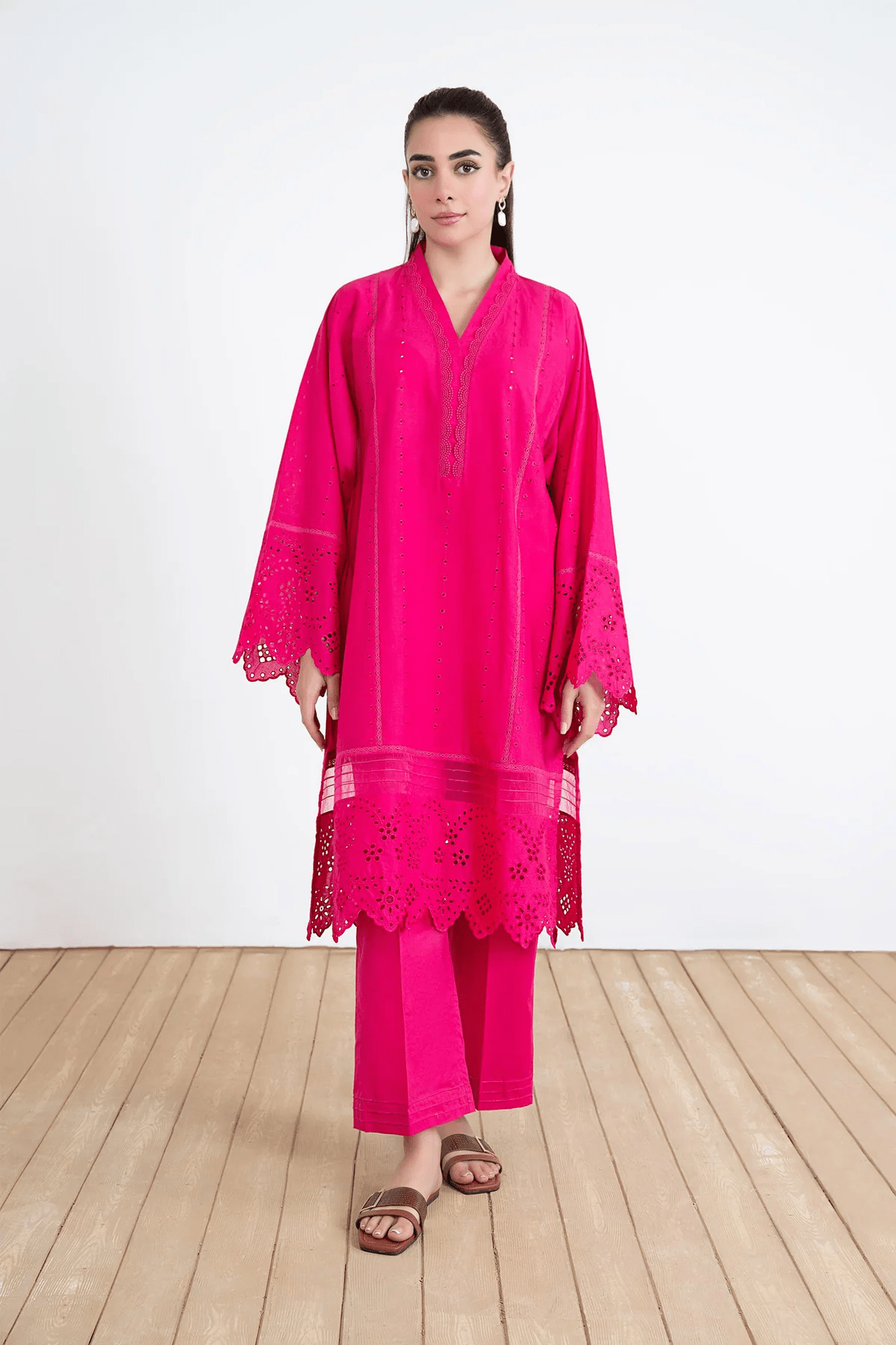 M.BASICS | EMBROIDERED LAWN KURTA - ALZENAMB - EF24 - 62_S