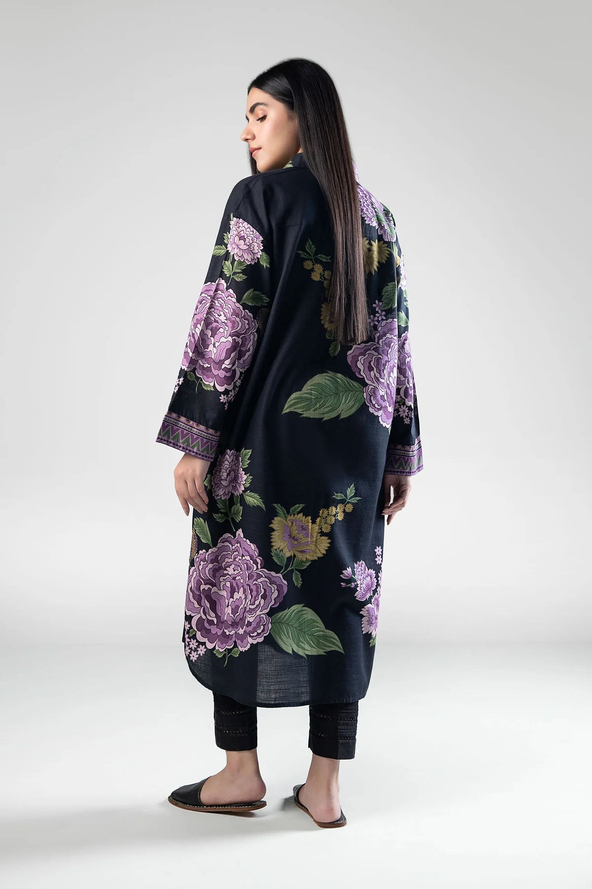 M.BASICS | PRINTED KHADDAR SHIRT - ALZENAMB - WS24 - 46_S