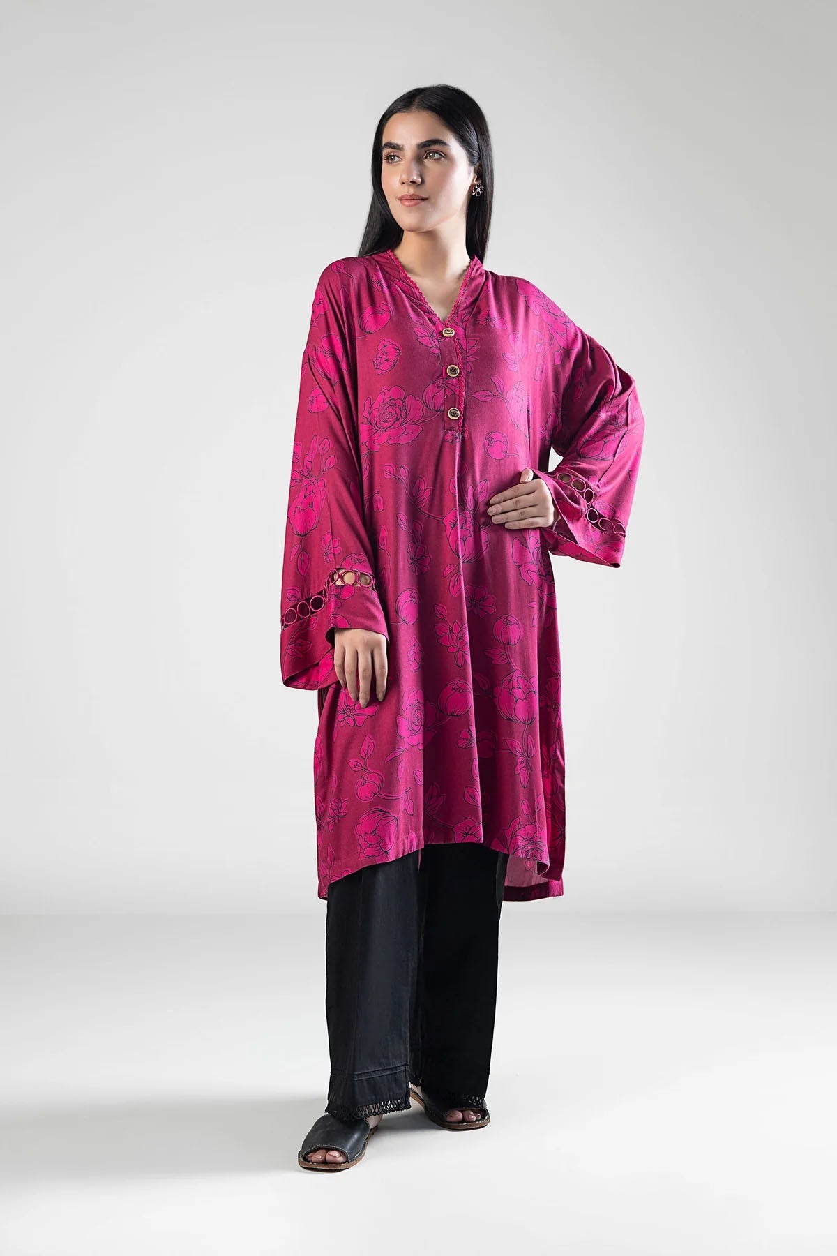 M.BASICS | PRINTED TWILL SHIRT - ALZENAMB - WS24 - 43_S
