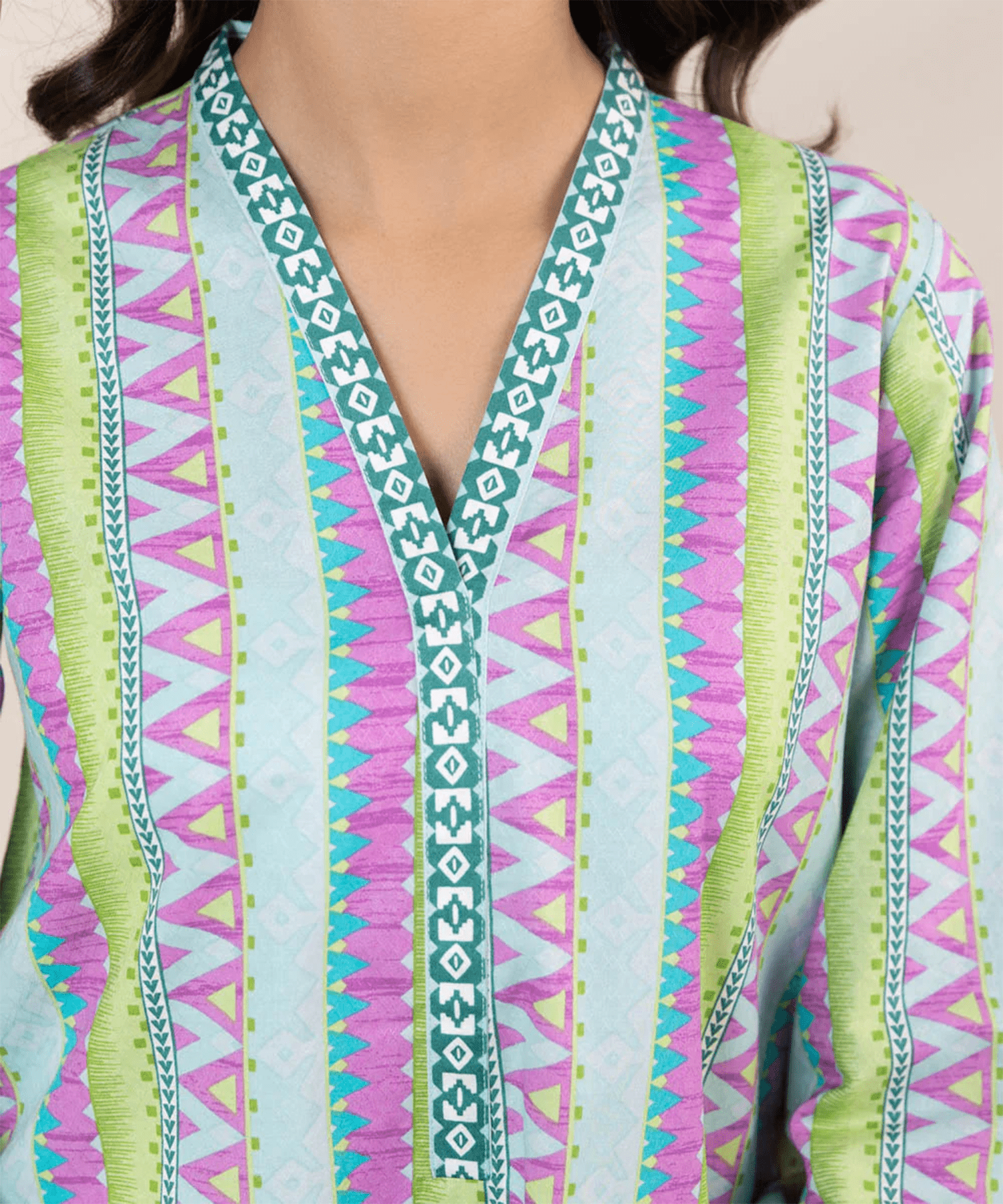 MULTI PRINTED DOBBY SHIRT - ALZENA0002SDY24V13 - XSM