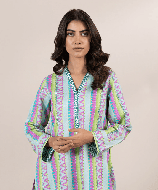 MULTI PRINTED DOBBY SHIRT - ALZENA0002SDY24V13 - XSM