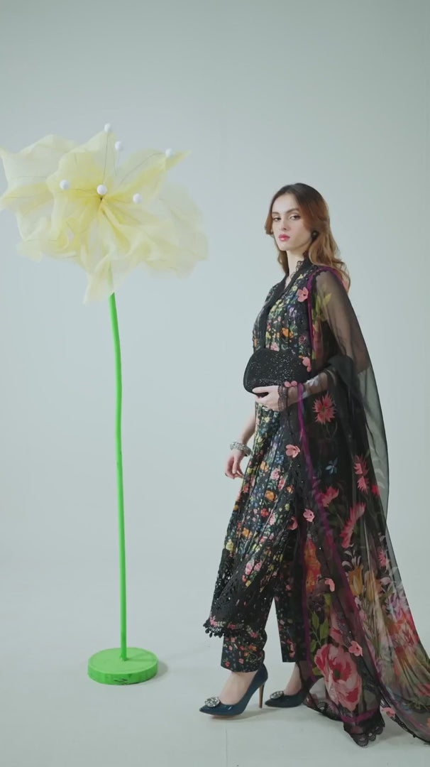 M.PRINTS | 3 PIECE | PRINTED LAWN SUIT | MPT-2507-B