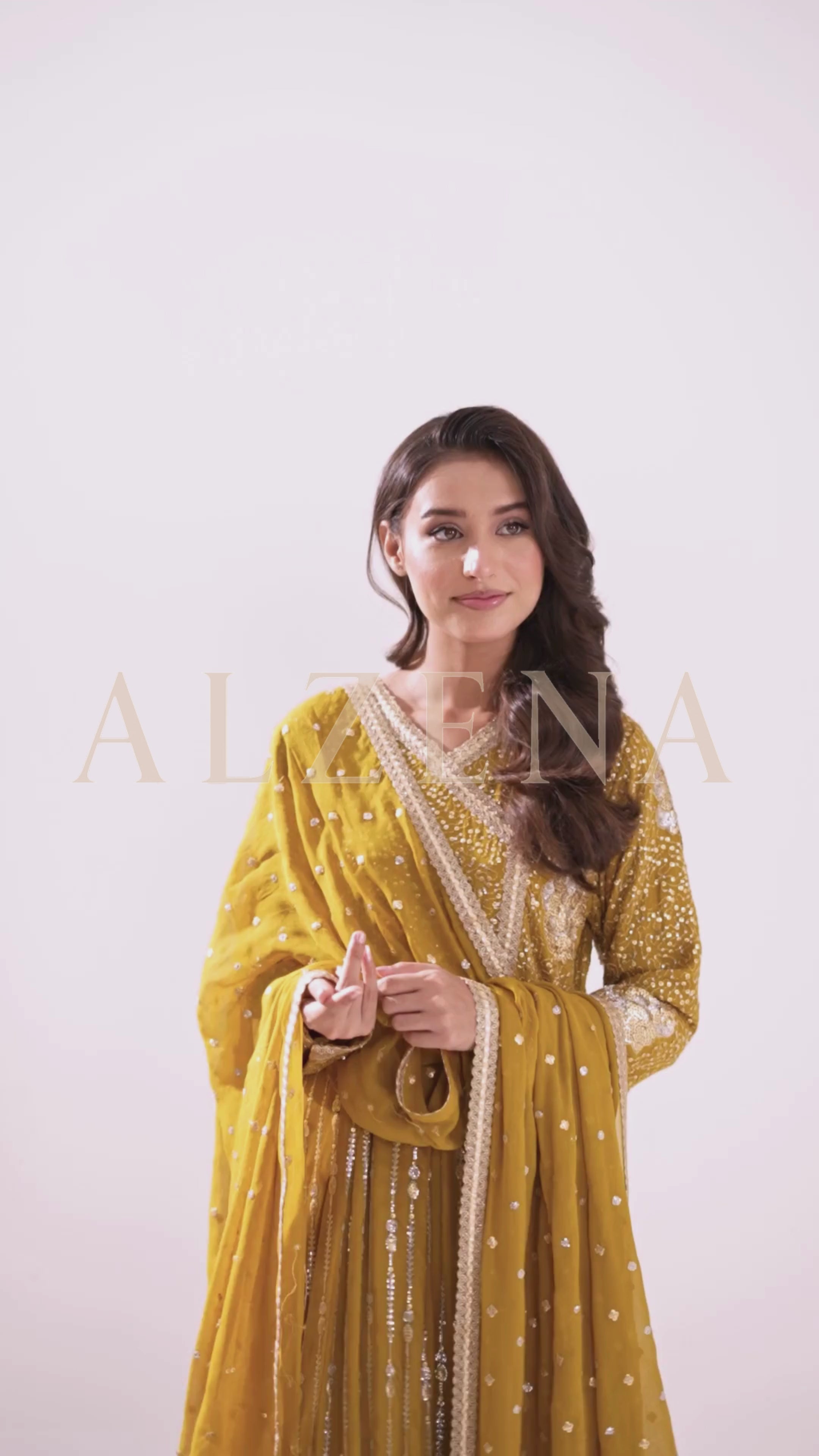 ZARIYA | 3 PIECE | EMBELLISHED CHIFFON DRESS