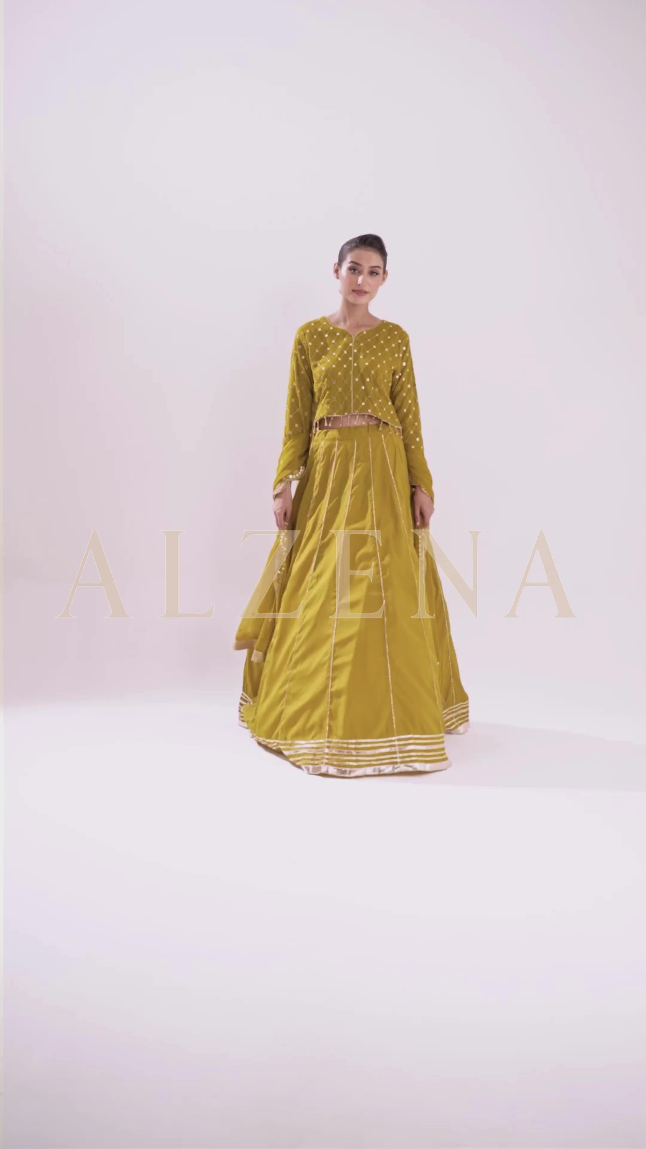 NOOR-E-ZEBA | 3 PIECE | CHIFFON LEHENGA