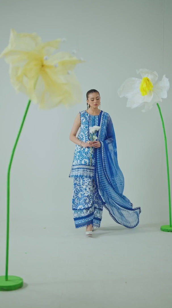 M.PRINTS | 3 PIECE | PRINTED LAWN SUIT | MPT-2504-B