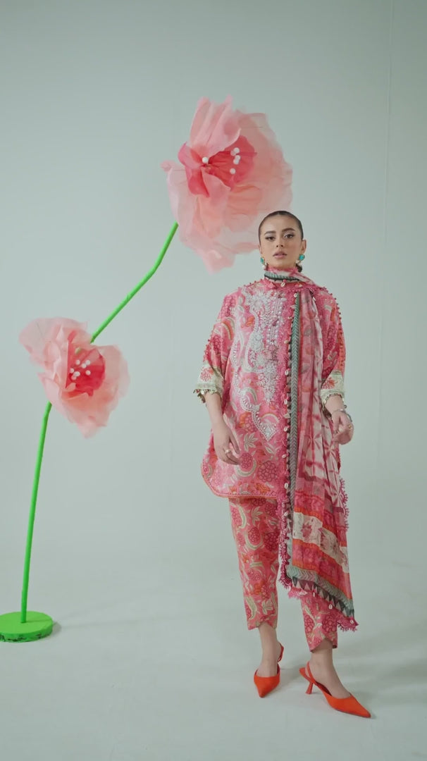 M.PRINTS | 3 PIECE | PRINTED LAWN SUIT | MPT-2513-A